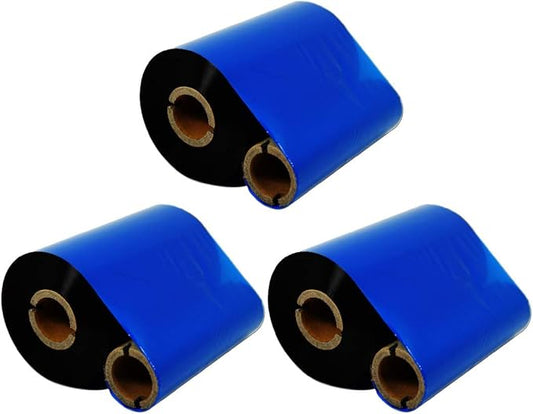 3 Count Pack 4.33" x 1476' Thermal Wax Ribbon Enhanced Wax Resin for Zebra Desktop Printer S4M Z4M 105SE 105S 105SL 105SLPlus 160S S500 S600