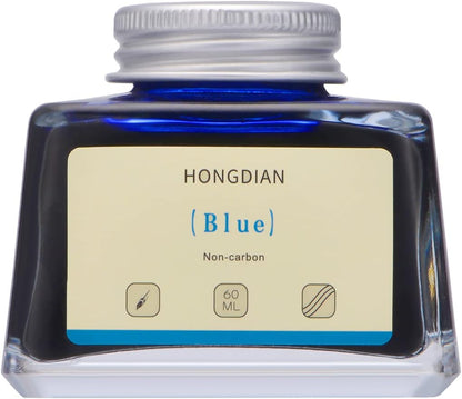 Asvine Hongdian Fountain Pen Bottled Ink Blue, 60ml Bottle Ink for Fountain Pen Non Carbon