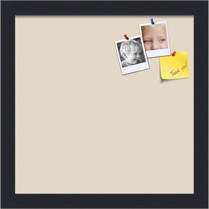 PinPix 12x12 Inch Cork Bulletin Board. This Decorative Framed Pin Board Comes with Desert Pastel Design and a Satin Black Frame. Ideal for Home Office Decor or Message Board (PinPix-1815)