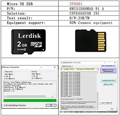 Factory Wholesale Micro SD Card 2GB Pack of 10 in Bulk MicroSD with SD Adapter Produced by Authorized Licencee(2GB)