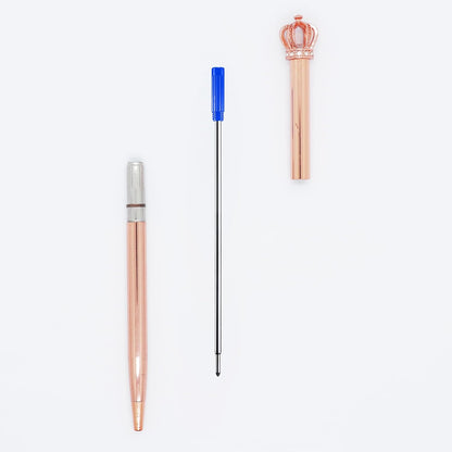 DunBong Blue Ink Refill Pack of 5, Replaceable Ballpoint Pen Refills, Medium Point Metal Refill (Blue)