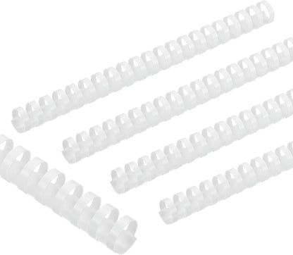 PATIKIL 22mm (7/8") Plastic Binding Combs, 10 Pcs 21 Rings Comb Binding Spines 190 Sheet Capacity Letter Size for Binding Paper Sheets Notebook Calendar Picture Album, White