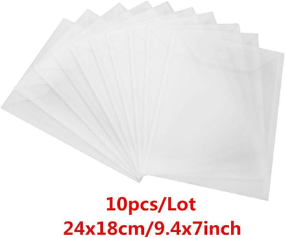 Briartw 20pcs/Set Dies Storage Bags and Magnetic Sheets,10 Pack Clear Plastic Storage Bags & 10 Pack Soft Rubber Magnetic Sheets for Die Cuts Stamps Handamde Crafts Storage Crafter Envelope Organzie