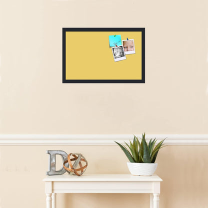 PinPix 22x14 Inch Cork Bulletin Board. This Decorative Framed Pin Board Comes with Honey Pastel Design and a Satin Black Frame. Ideal for Home Office Decor or Message Board (PinPix-1810)