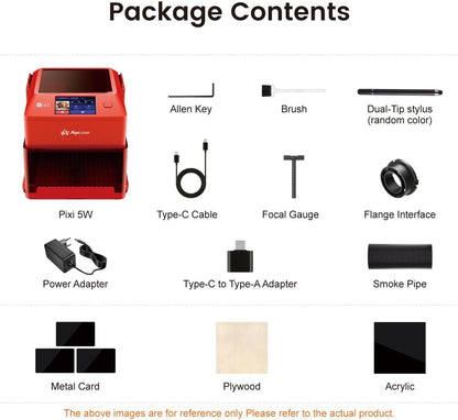 AlgoLaser 5W Laser Engraver Machine: Portable & Smart with 3.5" Touch Screen, Hand Drawing/Wireless/SD Card/Offline Engraving, AlgoOS 2.0 Self Developed System for Wood, Acrylic, Leather