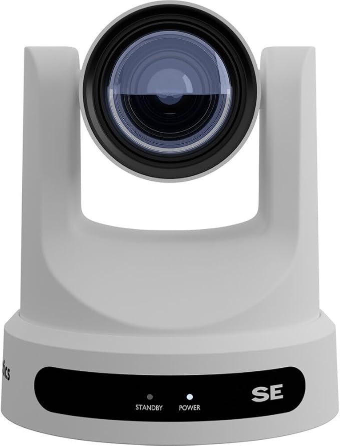 PTZOptics Move SE SDI/HDMI/USB/IP PTZ Camera with 12x Optical Zoom (White) (PT12X-SE-WH-G3) + Lens Cleaning Kit + HDMI Cable + Ethernet Cable + Color Wire Ties