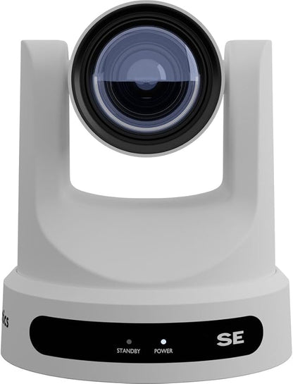 PTZOptics Move SE SDI/HDMI/USB/IP PTZ Camera with 12x Optical Zoom (White) (PT12X-SE-WH-G3) + Lens Cleaning Kit + HDMI Cable + Ethernet Cable + Color Wire Ties