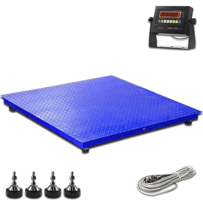 Liberty LS-800-4X5 NTEP Certified (Legal for Trade) Industrial Floor Scale | 48" x 60" | Capacity of 1,000 lbs x 0.2 lb+ Blue