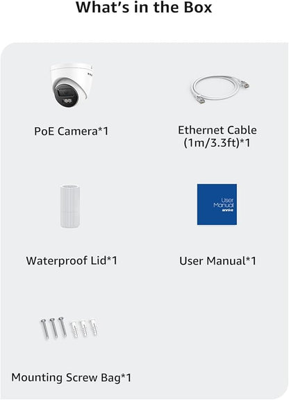 ANNKE C800 4K PoE Security Camera with AI Human/Vehicle Detection, IP Cam with Audio,Wide Angle, Remote Access, Spotlight Night Vision, IP67 Waterproof, H.265+, Support up to 512GB TF Card
