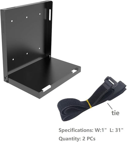 JINGCHENGMEI Universal Mount Computer Wall Mount 10" H x 6" W x 10" D, Adjustable Strap Mount for CPU, UPS, Computer Cases or Other Electronic Devices