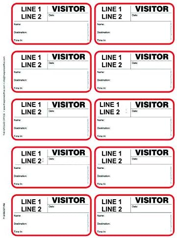 The Spoiled Office Custom Printed Visitor Sign in Book for School and Business with 3" X 2" Peel Off 500 Badges - Spiral Bound Visitor Log Book, Made in USA - Red Non-Expiring