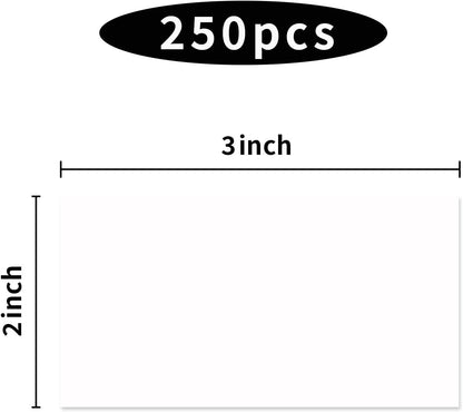 STARLIBOO Colored Labels Stickers 3 x 2 Inch, Removable Rectangle Moving Labels Stickers, 250Pcs Garage Sale Price Stickers, Adhesive Moving Labels for Boxes White