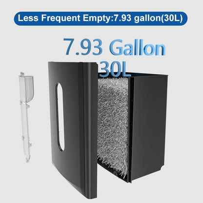 Shredder, 18-Sheet Cross Cut, 7.93Gallon Pull Out Bin, P-4 Security Level, Shred Paper/Card/CD, Durable&Fast with Auto Jam Proof System for Office