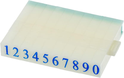 PATIKIL Detachable Number Stamp, 5mm Plastic 9 Digits Font Size 5 Numeral 0-9 Combination Set for Card Tag Scrapbook Craft Making Teaching