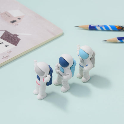 12 Pack 3D Astronaut Erasers for Kids, Boys and Girls - Fun Take Apart School Supplies, Prize Gifts, Party Favors