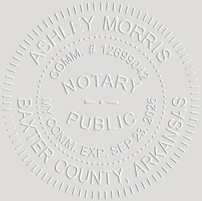 MaxMark Notary Seal Round Embosser for Arkansas State - Includes Gold Burst Seal Labels (50 Count)