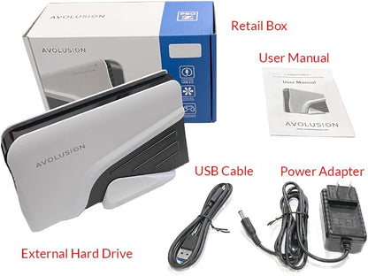 Avolusion PRO-Z Series 10TB USB 3.0 External Hard Drive for WindowsOS Desktop PC/Laptop (White) (Renewed)