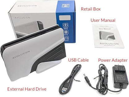 Avolusion PRO-Z Series 14TB USB 3.0 External Hard Drive for WindowsOS Desktop PC/Laptop (White) (Renewed)