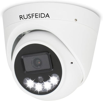 POE IP Camera Outdoor with Mic/Audio, 5MP Dome Surveillance Cameras for Home Security Outside, 100ft Color Night Vision, IP67 Waterproof, 24/7 Recording