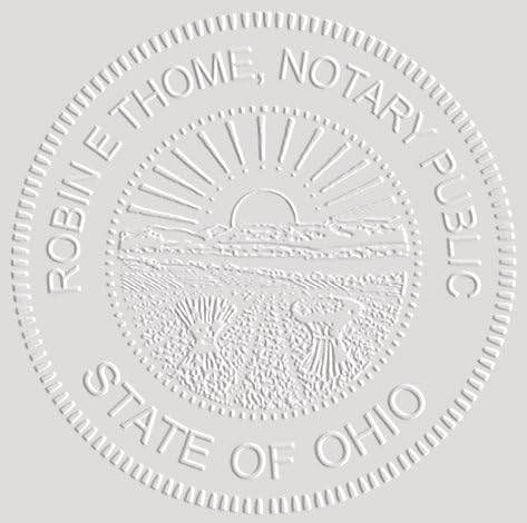 MaxMark Notary Seal Round Embosser for Ohio State - Includes Gold Burst Seal Labels (50 Count)