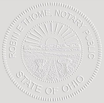 MaxMark Notary Seal Round Embosser for Ohio State - Includes Gold Burst Seal Labels (50 Count)