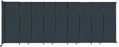 Wall-Mounted Sliding StraightWall Room Divider | Adjustable Widths | Locking Wheels | Room Separator | Up to 19'9" Wide x 7'6" Tall Blue Spruce Fabric Panels