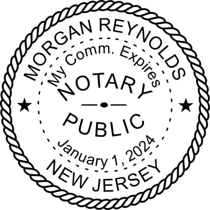 New Jersey Round Notary Embosser | Official State Embosser | Official Seals | Meets State Specifications (New Jersey, Round Embosser)