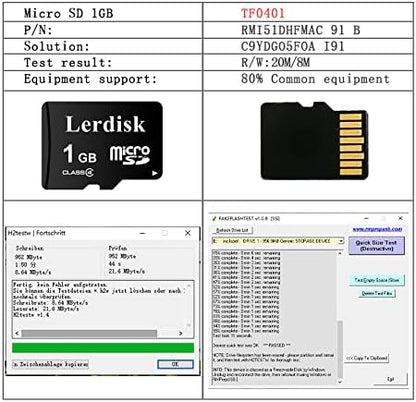 Factory Wholesale Micro SD Card 1GB Pack of 10 in Bulk MicroSD with SD Adapter Produced by Authorized Licencee(1GB)
