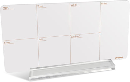 Desktop Whiteboard 12" x 6" Desktop Weekly Planner Whiteboard-Dry Erase Board-Portable Dry Erase Calendar to Do List White Board