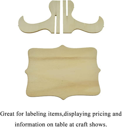 HAHIYO Mini Blackboards Chalkboard Signs with Wood Easels Support Easy Set up Smooth Even Surface Easy Write and Clean Stand Not Fall Over for Food Wedding Buffet Memo 12PCS