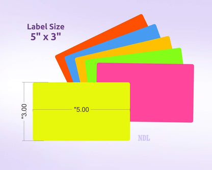 NextDayLabels 500 Rectangle Stickers (3" x 5") - Color Coding Labels Roll - Moving Labels for Boxes, Colored Inventory Stickers for Packing, Organizing, and Storage (Fluorescent Green)