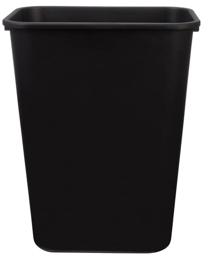 Amazon Basics Trash Can, Rectangular Commercial Office Wastebasket, 10 Gallon (Pack Of 2), Black (Previously AmazonCommercial brand)
