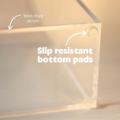 Multifold Paper Towel Dispenser Countertop(5mm-6.5" Tall) Clear Paper Towel Holder, Acrylic Folded Napkin Holder for Kitchen, Countertop C-Fold, Z-Fold, Trifold Paper Hand Towel Dispenser For Bathroom