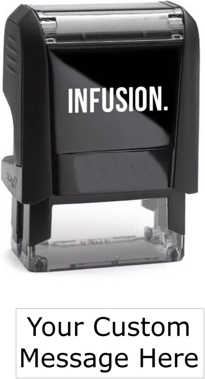 Infusion Self-Inking Custom Rubber Stamp (Personal or Business Use) - Choose from 16 Colors (3/8" x 1")