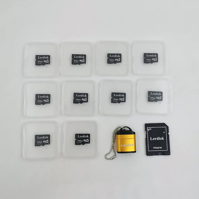 Factory Wholesale Micro SD Card 512MB (0.5GB) Pack of 10 in Bulk Low Capacity for MP3/Old Phones/Small Files Only -Not for Cameras/Dashcams/GB Devices