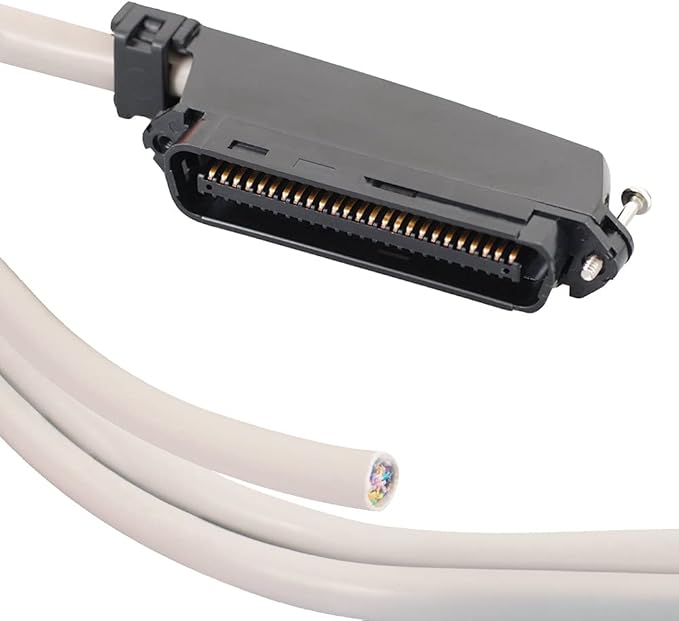ICC Male to Open-End 25-Pair Telco Cable 15ft - Cat3 24AWG, 100% Solid Pure Copper, Gray Riser CMR Cable with 90-Degree 50-Pin Telco Connector for Voice and Low Data PBX Applications, 15 Feet