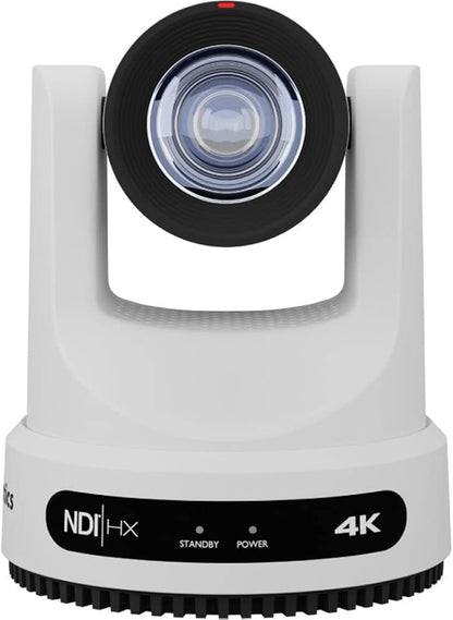 PTZOptics Move 4K SDI/HDMI/USB/IP PTZ Camera with 20x Optical Zoom (White) (PT20X-4K-WH-G3) + Lens Cleaning Kit + HDMI Cable + Ethernet Cable + Color Wire Ties