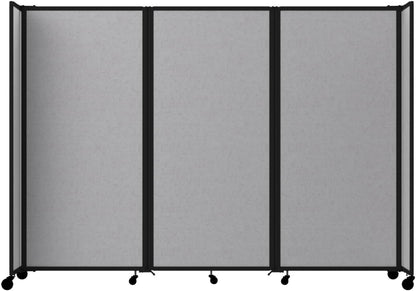 Versare Room Divider 360 Portable Wall Partition | Folding Panels | Large Freestanding Divider | Locking Wheels | Temporary Room Separator