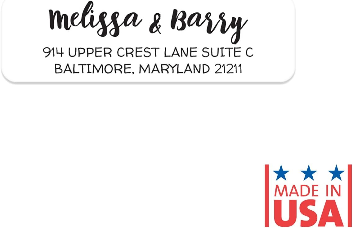 White Modern Rolled Address Labels/Roll of 500 Personalized Address Labels/Designer Return Address Stickers in Elegant Plastic Dispenser