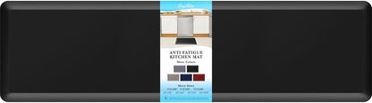 4/5 Inch Thick Kitchen Mats for Floor, StepRite Kitchen Rug for Standing Desk, Non-Slip, Thicker, Stain Resistant, Waterproof, Comfort Anti Fatigue Floor Mat for Home, Kitchen, Office - Black,108*30''