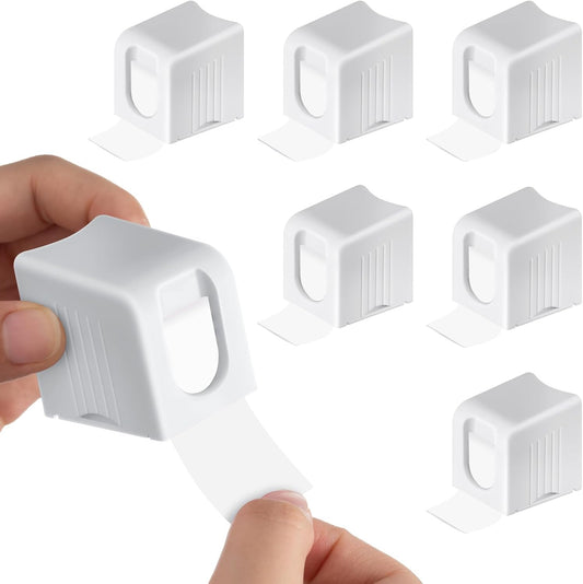 Maitys 6 Pcs Postage Stamp Dispenser for a Roll of 100 Stamps Lightweight Plastic Stamp Roll Holder for 100 Holder Organizer Forever Stamps Mailing Desk Table Home and Office Supplies(White)