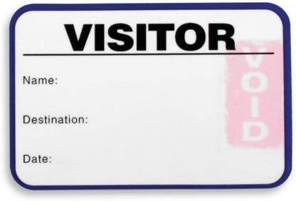 Visitor Log Book, Spiral-Bound Self Expiring Visitor Badges, Guest Register Book, Carbon Copy - 200 Badges