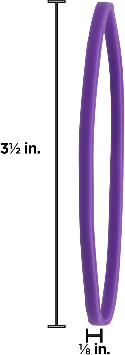 JAM PAPER Colorful Rubber Bands - Size 33 - Purple Rubberbands - 100/Pack