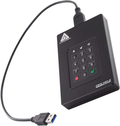 Apricorn 3TB Aegis Fortress L3- FIPS Level 3 Validated USB 3.0 Hardware Encrypted Portable Drive (AFL3-3TB)