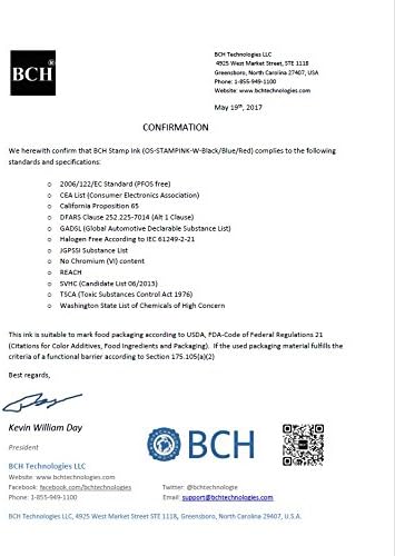 Bulk 2X Black Stamp Ink Refill by BCH - Premium Grade Archival Ink - 2.5 oz (75 ml) Ink Per Bottle