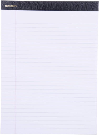 Mintra Office Legal Pads - ((PREMIUM WHITE 6pks, 8.5in x 11in, WIDE RULED))