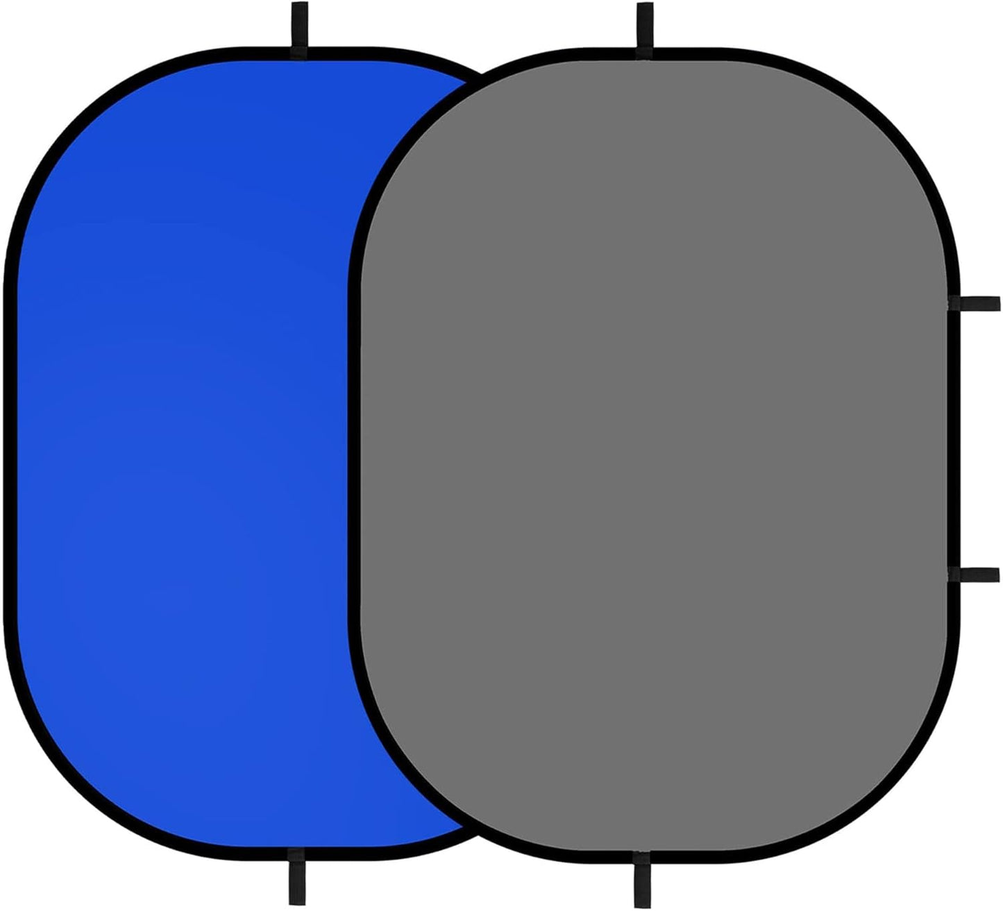 5x7ft/1.5x2m Chromakey Blue Grey Backdrop with 7.8ft/2.4m Stand, 2-in-1 Reversible Collapsible Pop-Up Blue Grey Screen Background Panel for Photography, Live Streaming, Video Shooting, Game