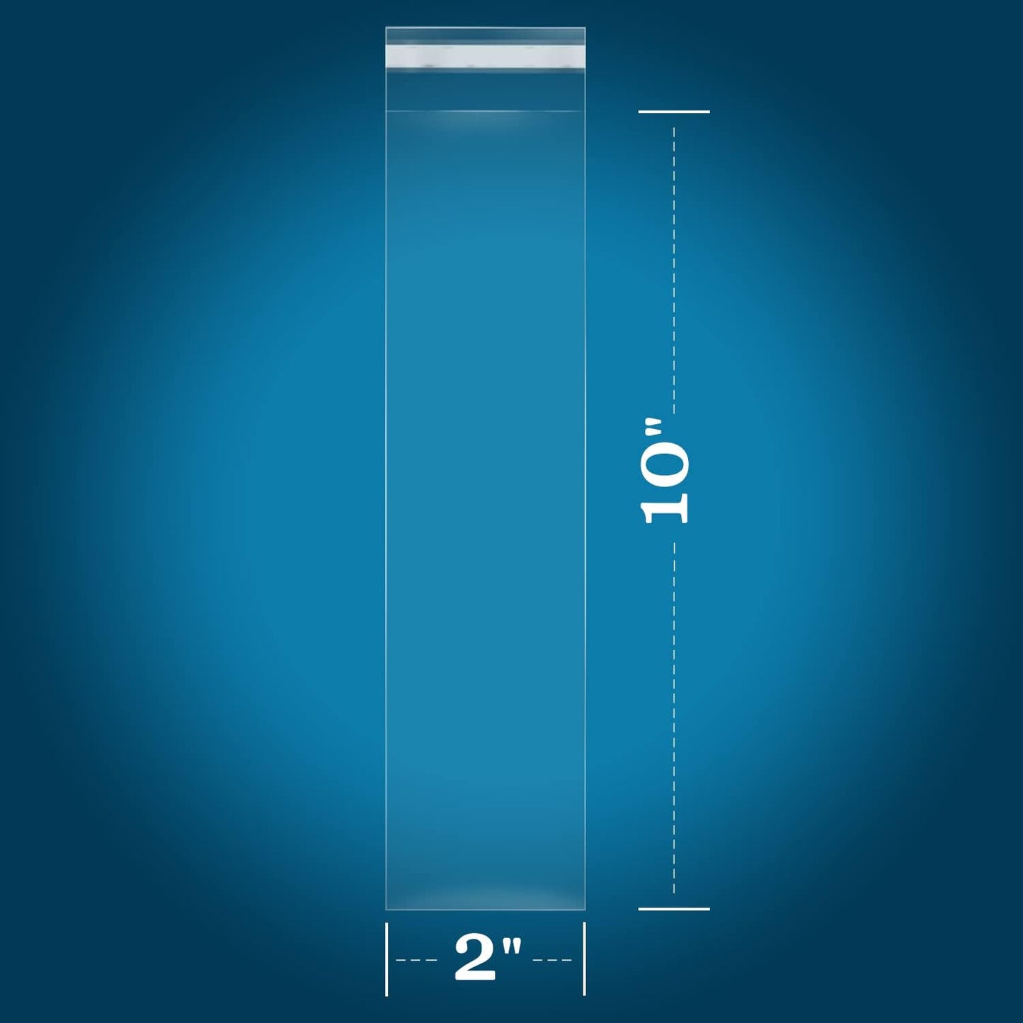 iMailer - 200 Pcs -2" x 10" Pretzel Rod Bags-Self Adhesive Small Cellophane Treats Bags,Pretzels Individual Bags for Bakery, Candies, Cookies, Gifts