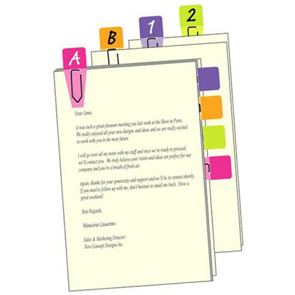 Clip-Rite;, Inc. Solid Clip-Flags Office Supplies Solid Red Blue, 2.9 x 4.2 Inches count of 24