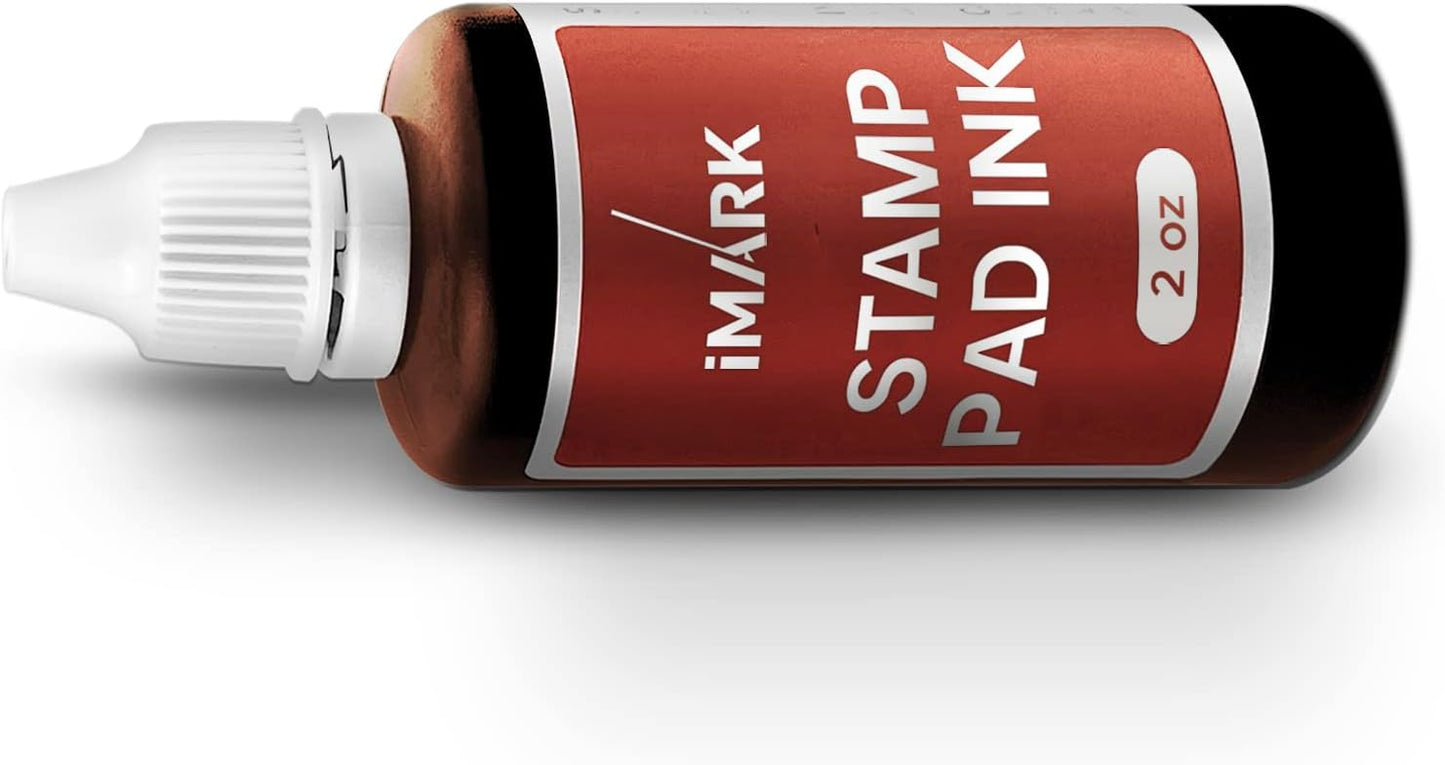 Premium Refill Ink for Self-Inking Stamps, Daters and Stamp Pads (2 oz, Brown)